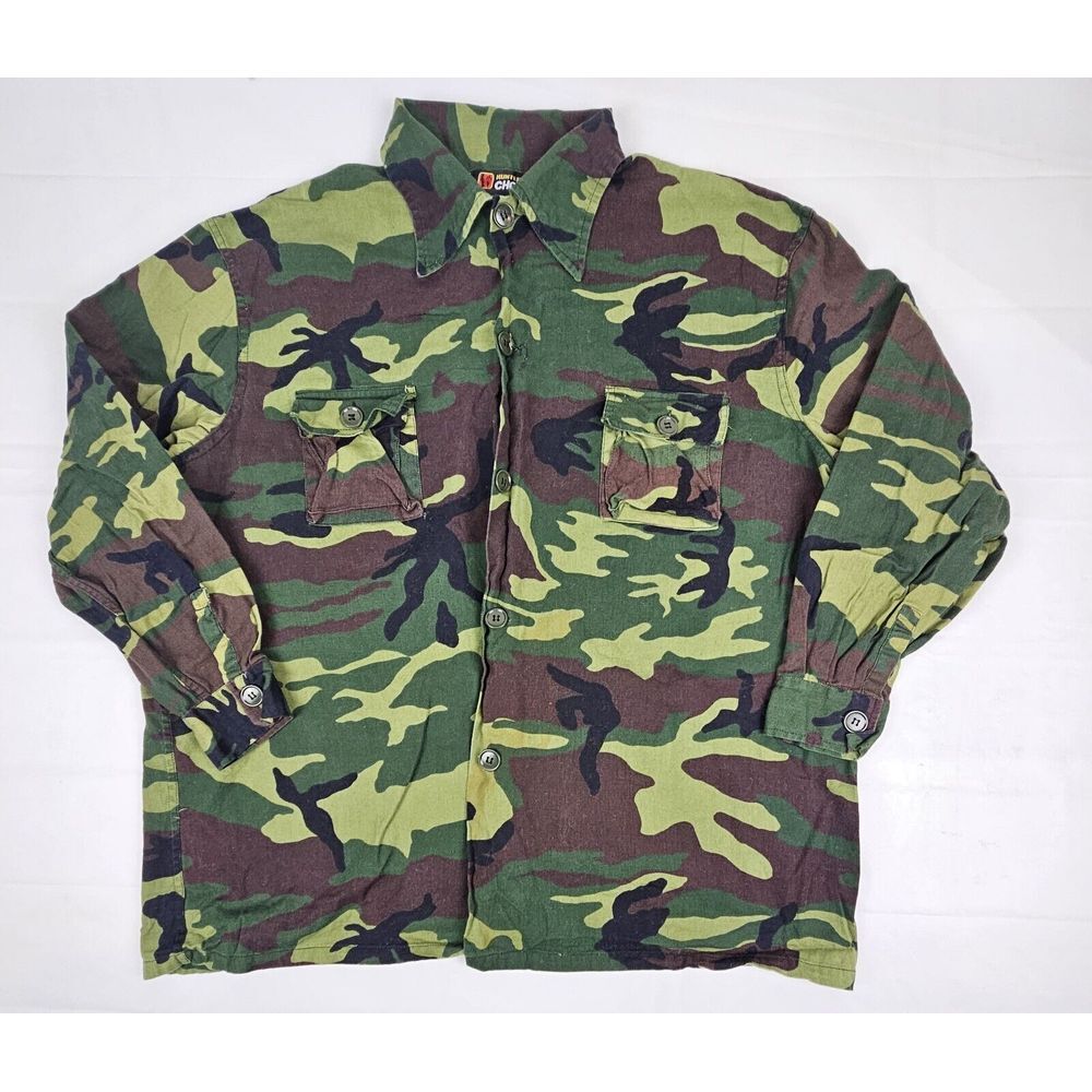 Hunter's Choice Camo Button Up Shirt Mens XL.‎ Multi Pocket Vintage Hunting.